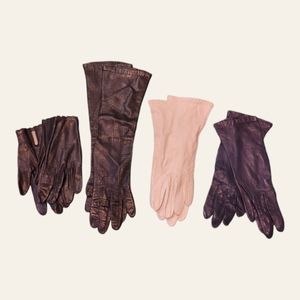 Vintage leather driving gloves (bundle of 4)